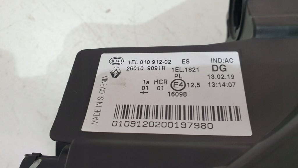 фото №11, Лампа правая перед фара renault zoe 260109891r