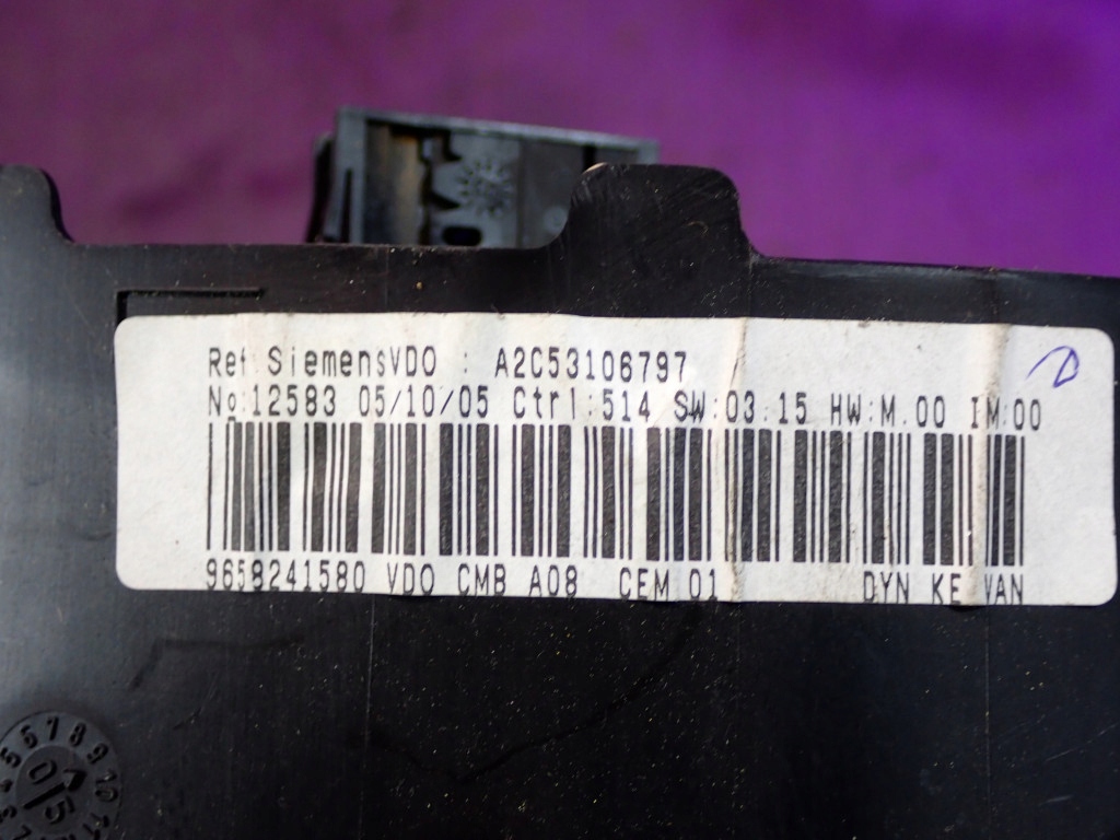 фото №6, Peugeot 1007 05-09 1.4 88km счетчик приборы 9658241580 222550km