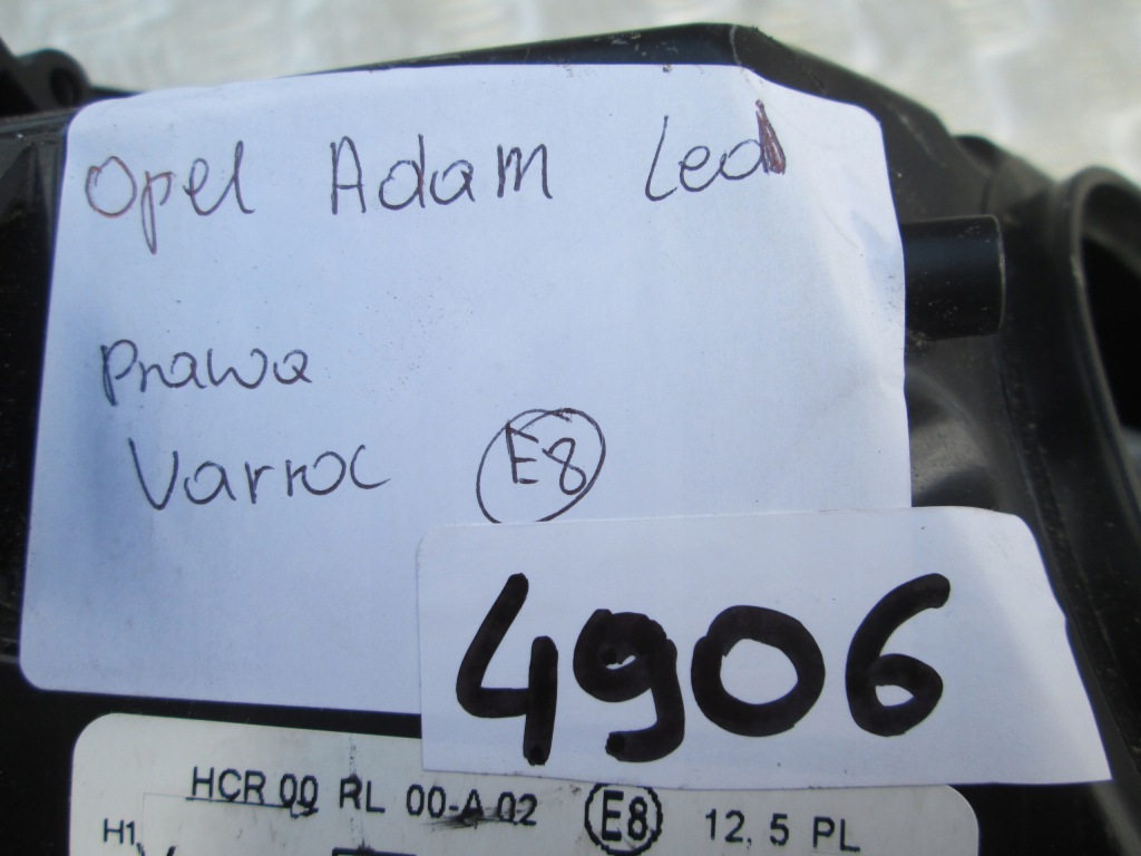 Лампа фара правий opel adam led оригінал Зі Шроту
