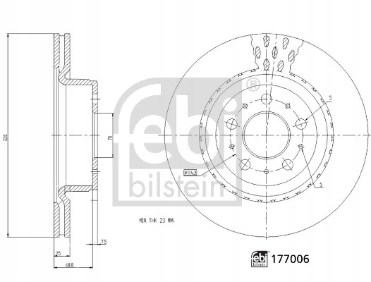 Febi bilstein 177006 диск гальмівна Доставка