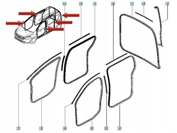 фото №5, Прокладка порог дверь задняя do dacia lodgy dokker