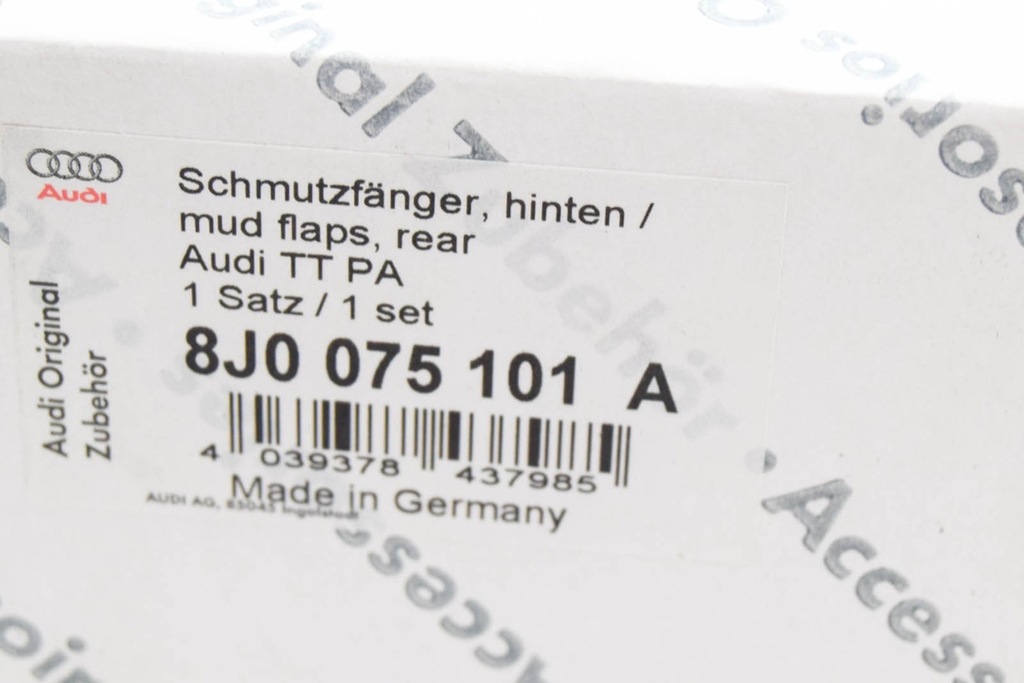 фото №8, Набор задних брызговики audi tt 8j0075101a оригинальный
