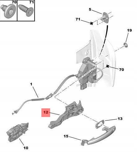 фото №2, Модуль ручка дверь wew jumpy expert scudo левая