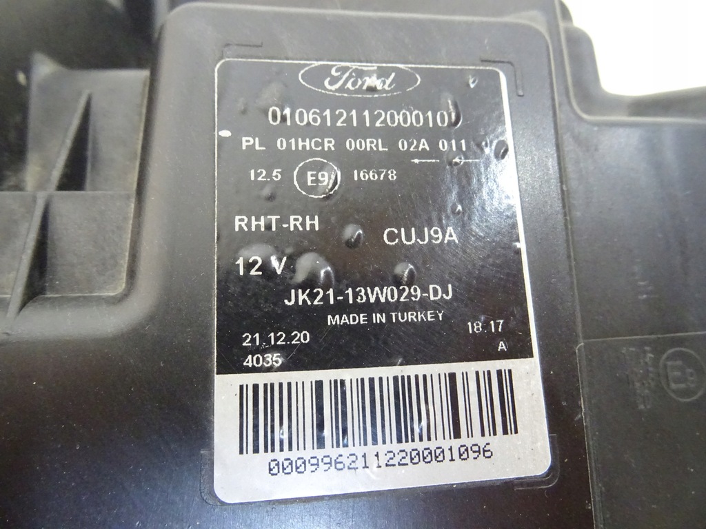 фото №8, Лампа правая перед передняя ford custom lift led jk21-13w029-dj llu