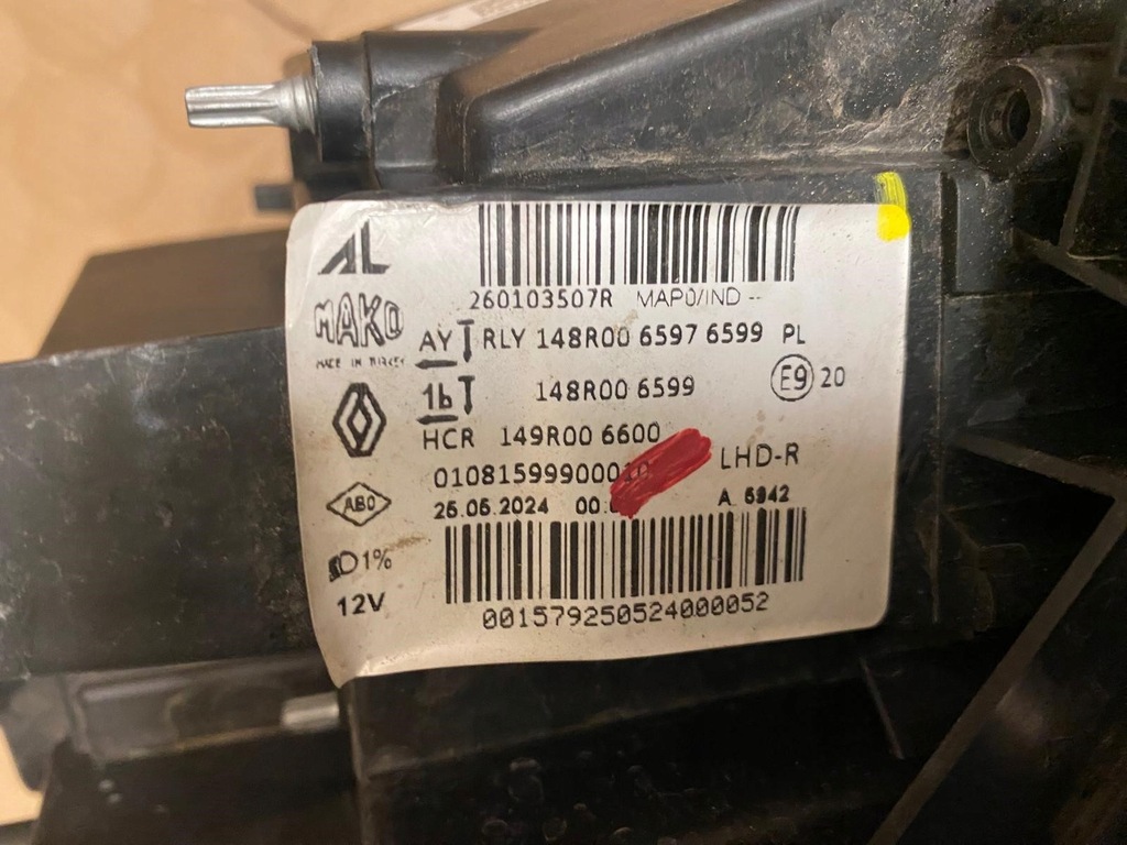 фото №4, Лампа передня права renault clio v 260103507r 2024 rok