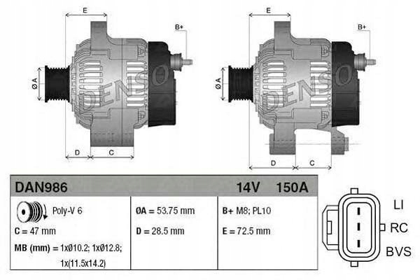 Купити Denso генератор 14v 150a land rover discovery 1