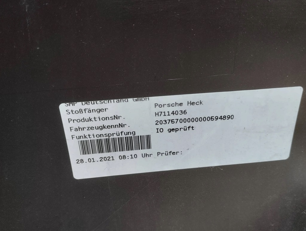 фото №11, Porsche taycan 4s turbo бампер задня kompletny