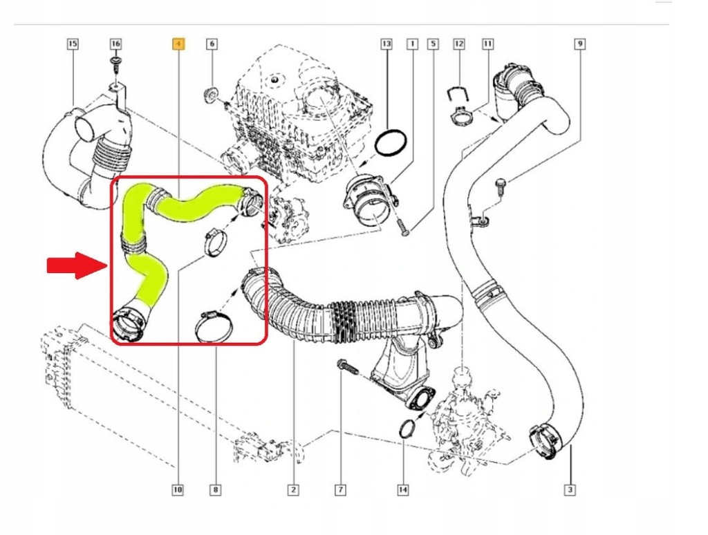 фото №10, Wąż turbo интеркулер opel movano b 2010- 2,3 dci / 2,3 cdti