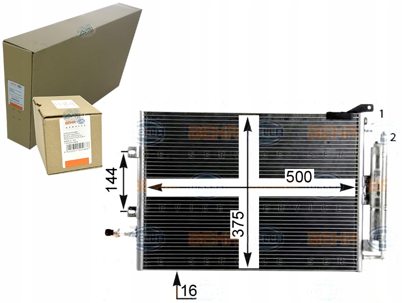 фото №1, Конденсатор радіатор кондиціонера behr hella 260463