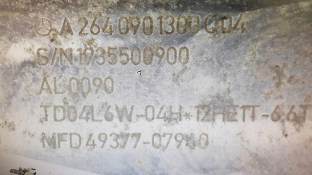 фото №5, Turbosrpężarka a2640901300 mercedes w205 w213 x253 w238 w257 c300 2.0 cgi