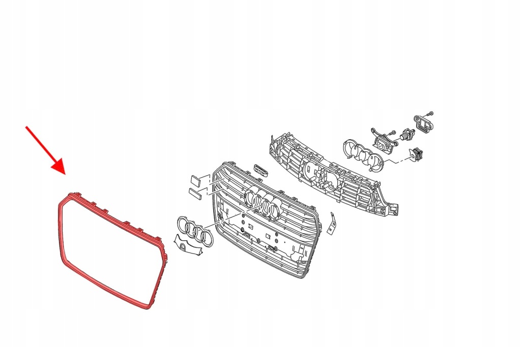 фото №4, Audi rs7 4g 2016-2018 рамка решітка хромована 4g8853651l