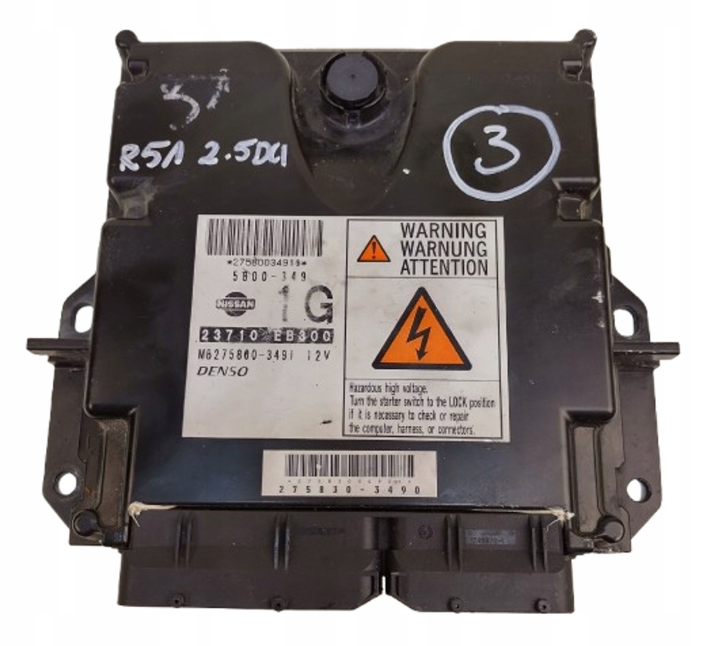 фото №1, Nissan pathfinder r51 2.5 dci бортовий комп'ютер блок керування двигуна 23710-eb300 denso