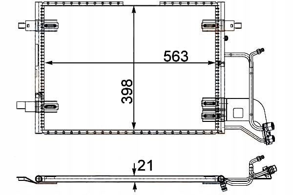 фото №1, Конденсатор радіатор кондиціонера [hella]