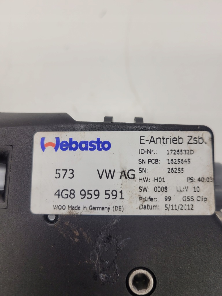 фото №5, Моторчик люк audi a6 c7 a7 4g8959591