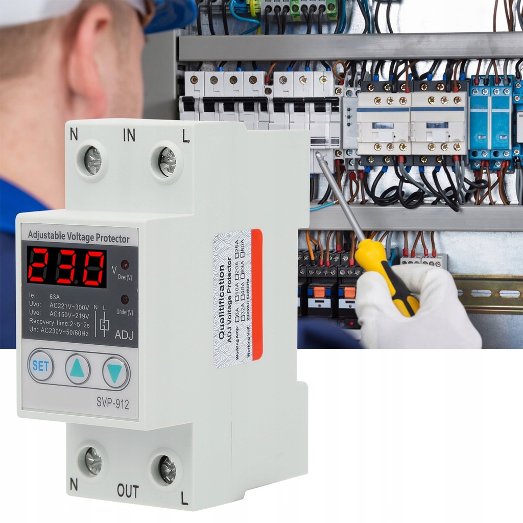 фото №12, Реле захисту напруги 63a 230vac 50hz