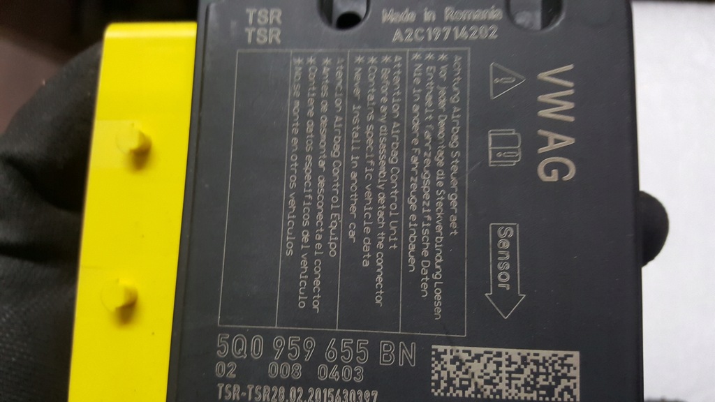 фото №8, Модуль блок управления airbag-audi q2 q3 rsq3 e-tron gt seat tarraco 5q0959655bn