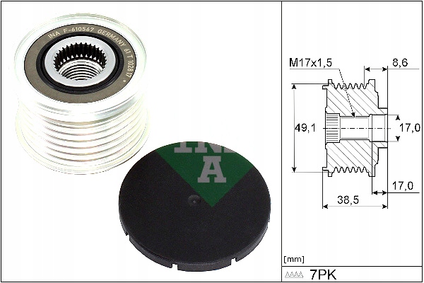 фото №2, Шків генератора fiat talento nissan micra v nv300 renault