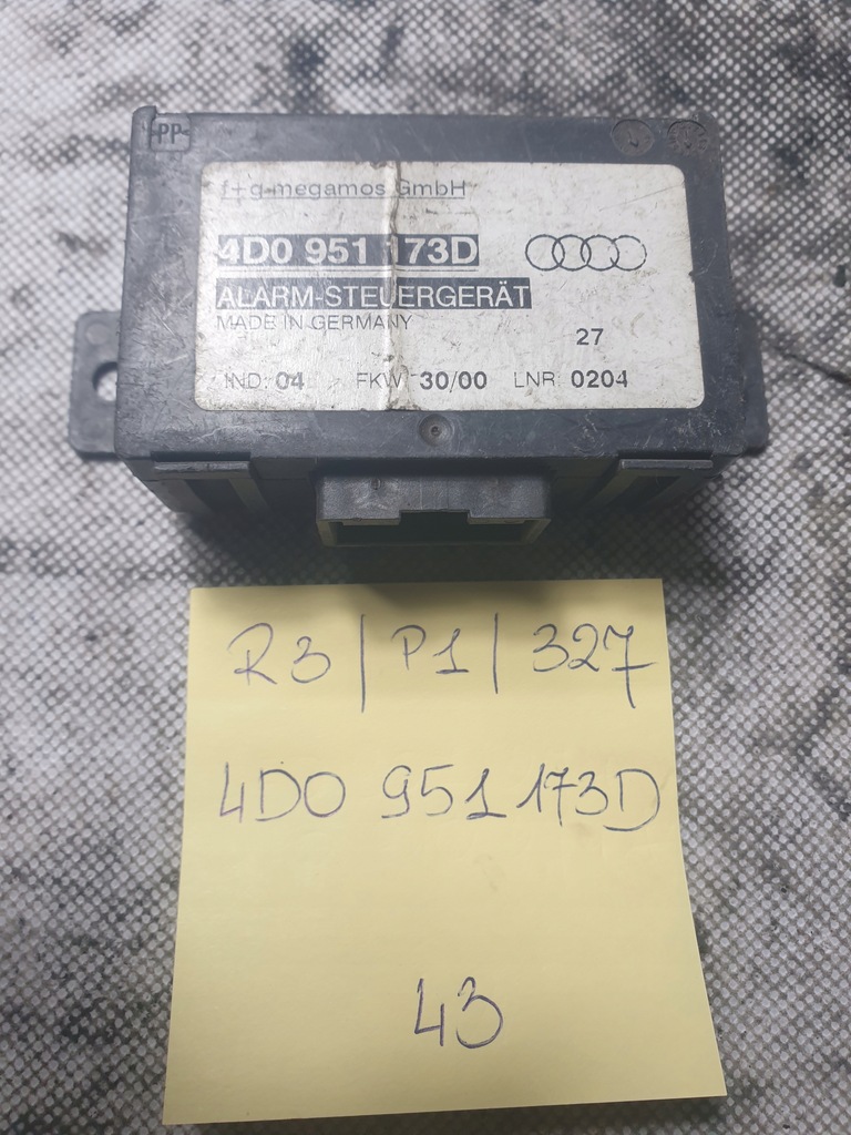фото №1, Блок управления модуль сигнализация audi a6 c5 4b0951173