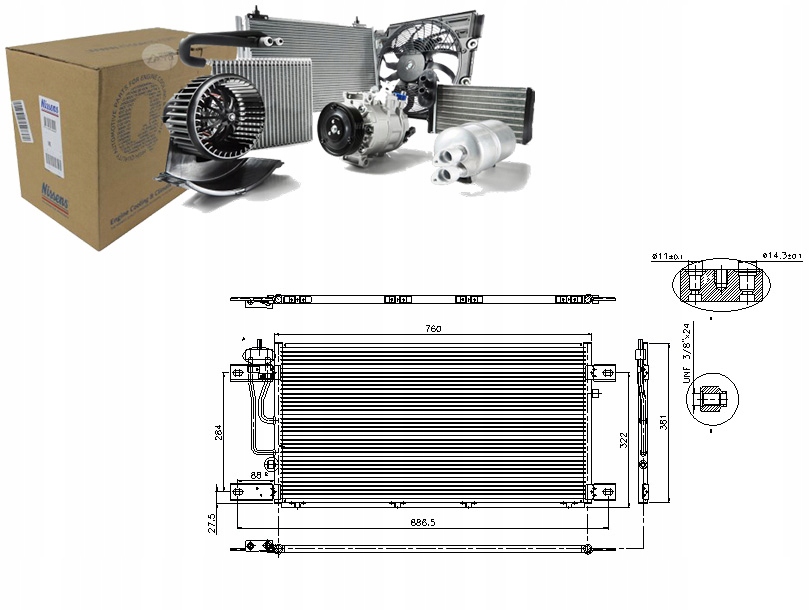 фото №1, Nissens конденсатор кондиціонера scania g r 01.03-