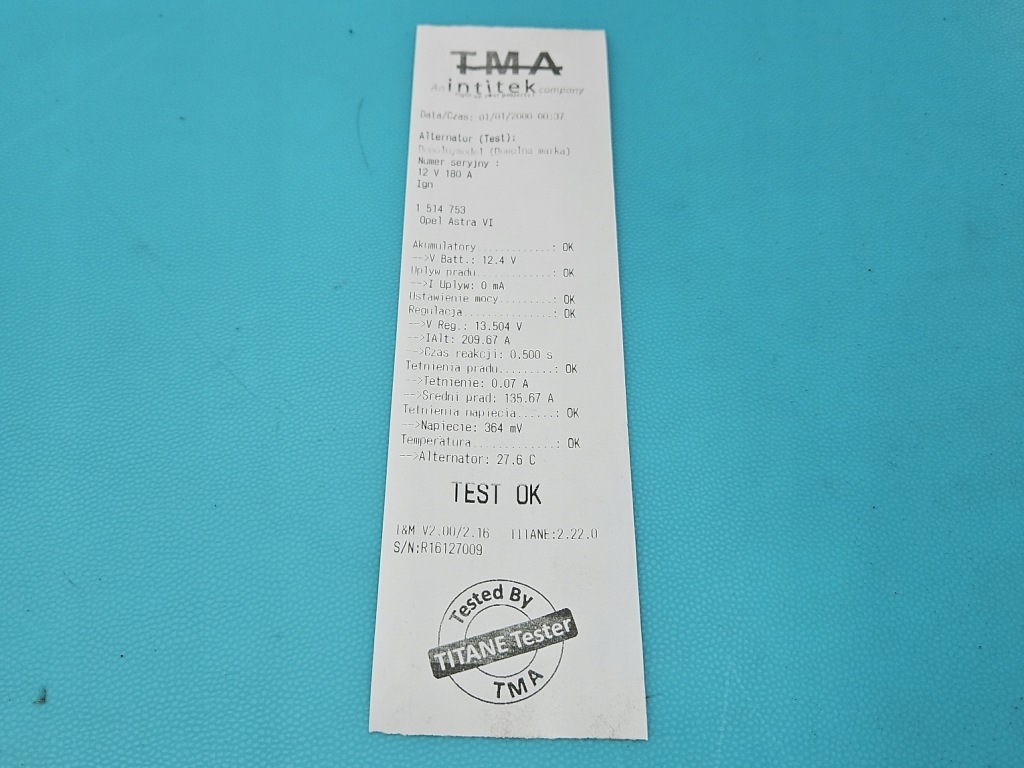 Test генератор opel astra vi l 9827171980 1.5 cdti с Разборки