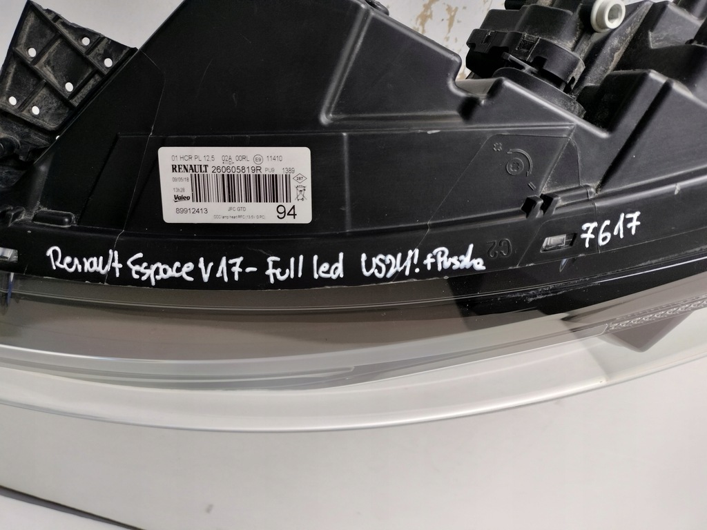 фото №12, Лампа левая фара renault espace v 17- full led