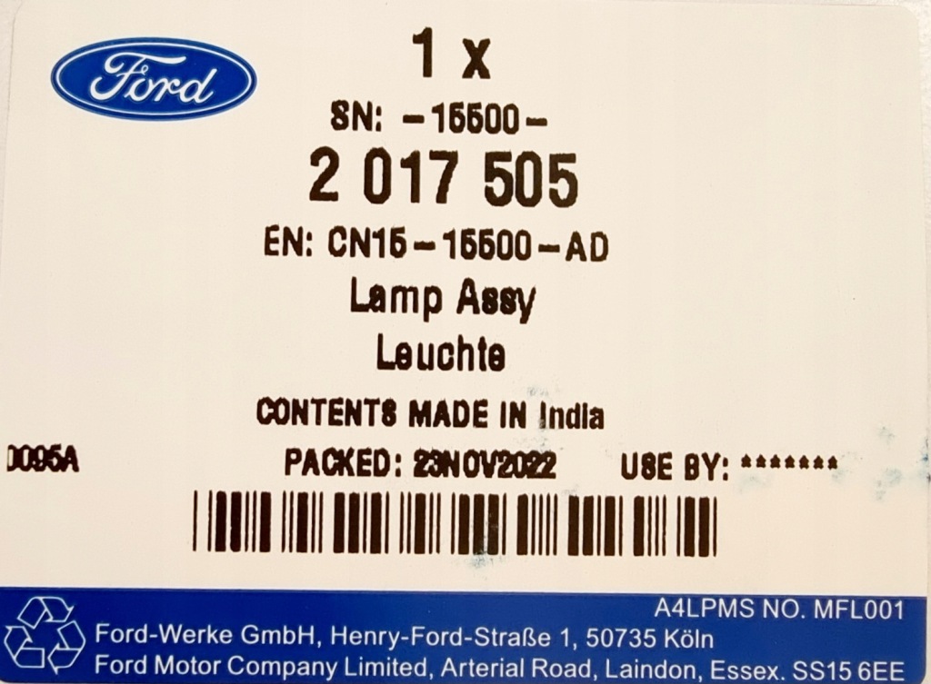 фото №2, Лампа протитуманна задня права ecosport 13- 17-