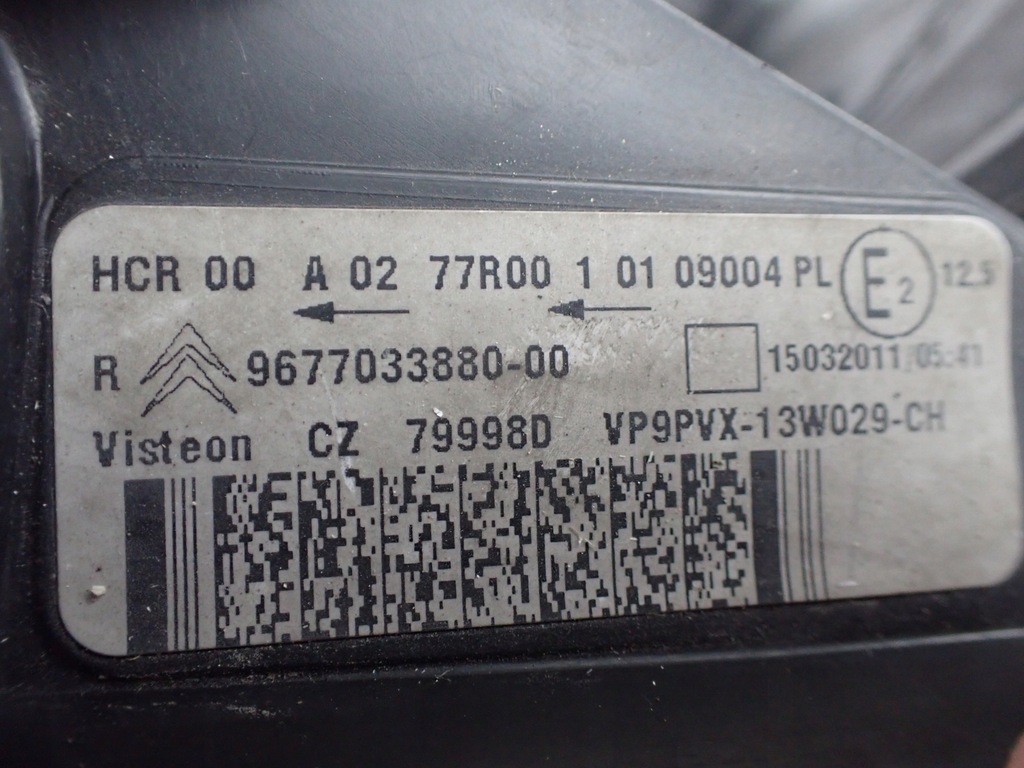 фото №12, Лампа фара передний правый перед citroen ds3 9673814380