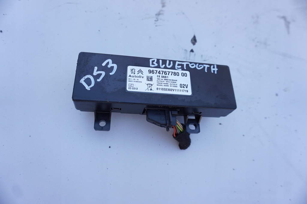 фото №1, Модуль bluetooth 9674767780 citroen ds3