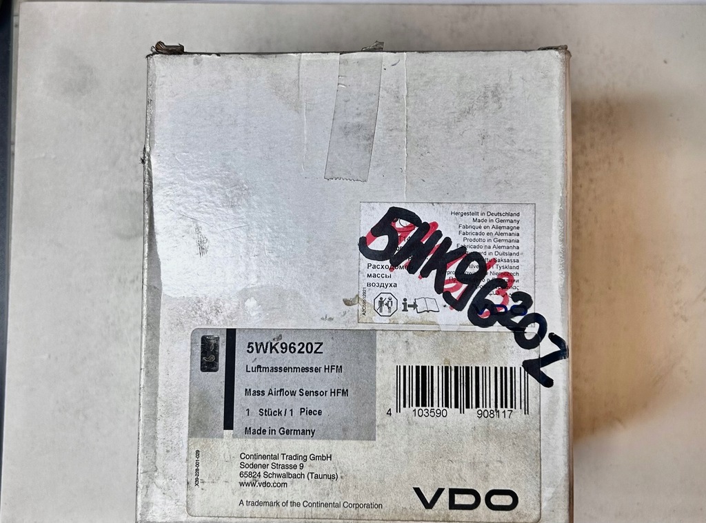 фото №6, Витратомір повітря nissan/opel/renault vdo 5wk9620z