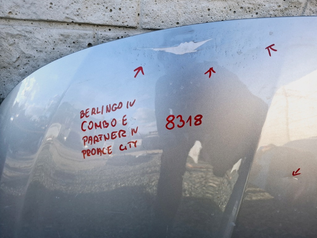 Капот кришка двигуна partner berlingo rifter iv combo e 2018- #8318 в Україні