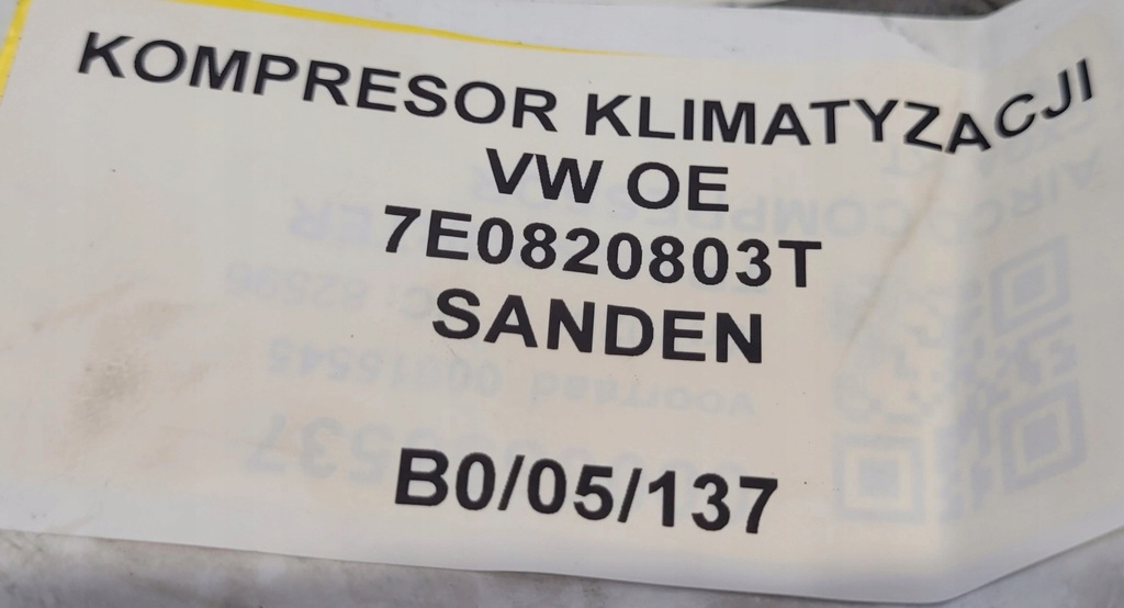 фото №7, Компрессор кондиционера vw оригинальный номер 7e0820803t
