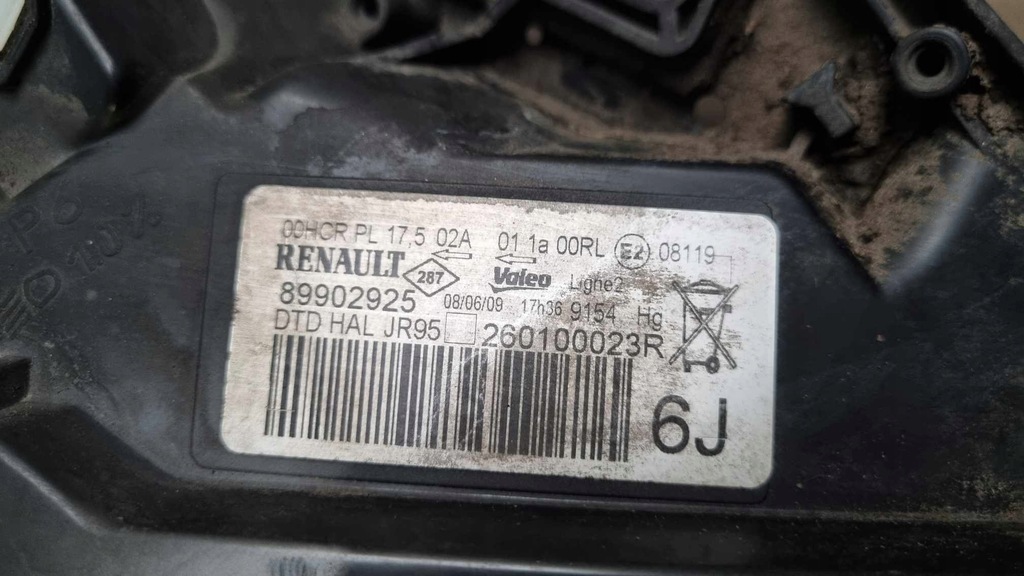 фото №4, Лампа renault scenic iii правая 260100023r
