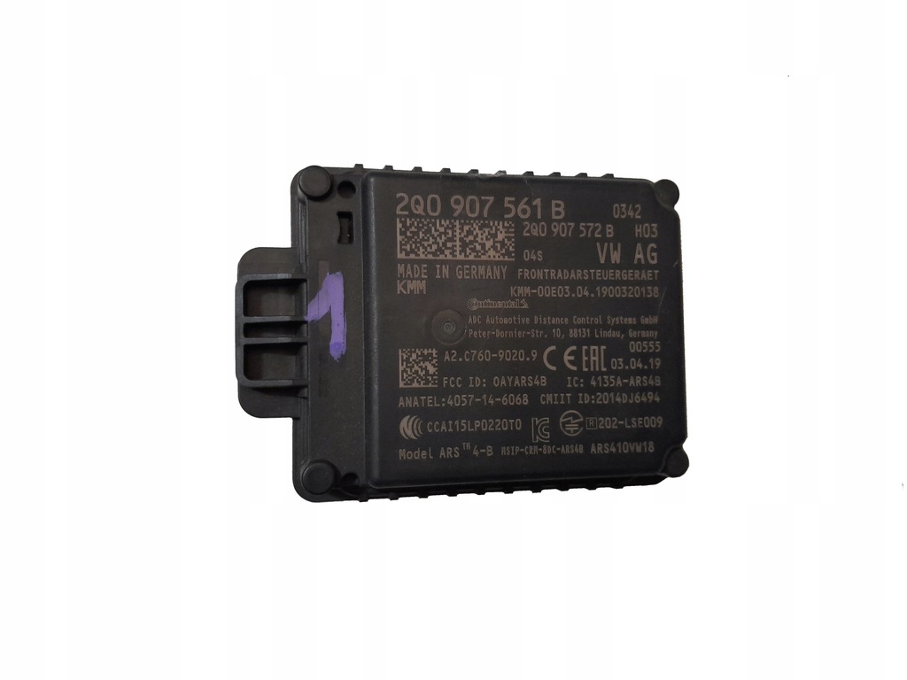 фото №1, Радар датчик vw skoda seat 2q0907561b