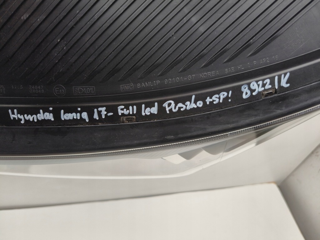фото №12, Лампа ліва фара hyundai ioniq 17- full led niebieska