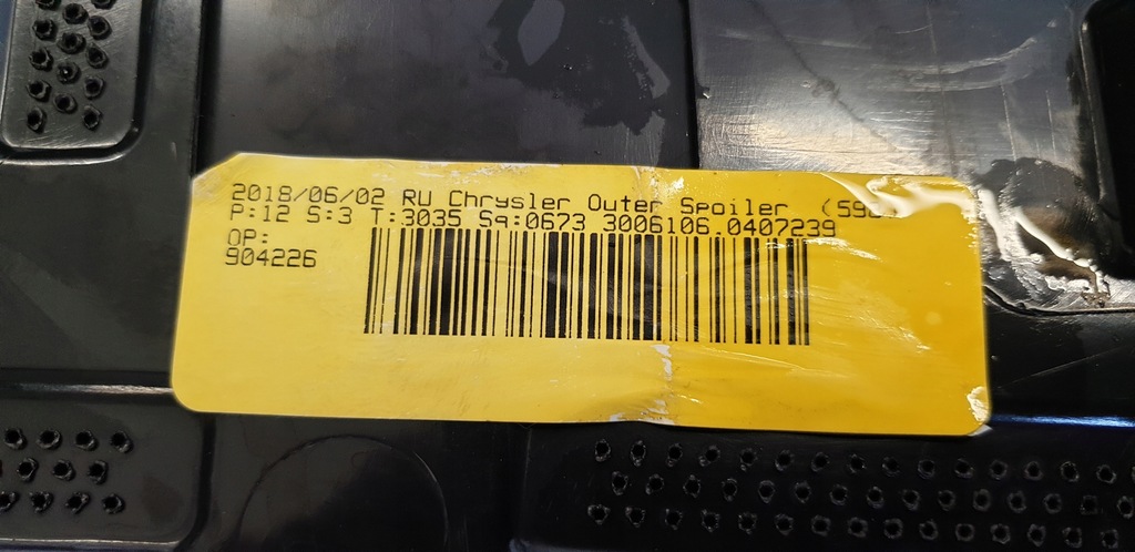 фото №10, Chrysler pacifica ii спойлер спойлер кришки задня 16-23