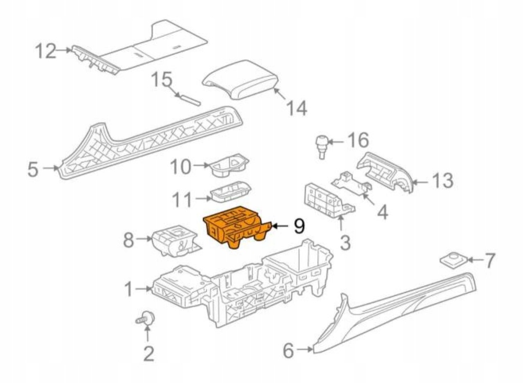 фото №8, Бардачок туннель jaguar xf 09-15 c2z15172