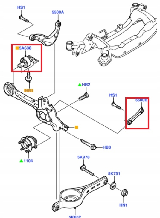 фото №3, Набор втулки рычаг задняя ford mondeo mk4 galaxy 2 s-max lemforder
