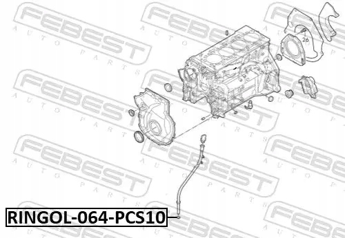 фото №1, Febest ringol-064-pcs10 ущільнення, щуп рівня оливи