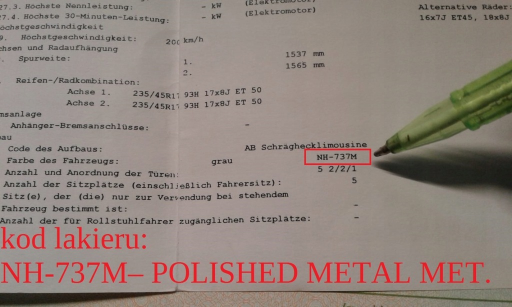 фото №11, Крыло левый задняя обшивка четверть nh-737m honda civic x fk6 hb 5d 15-19