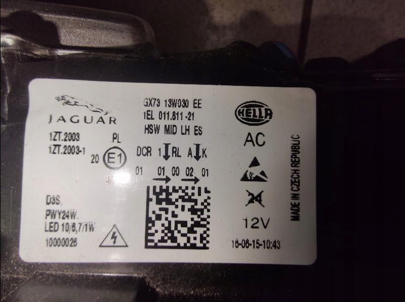 фото №12, Лампа передняя перед jaguar xe x760 15- ксенон