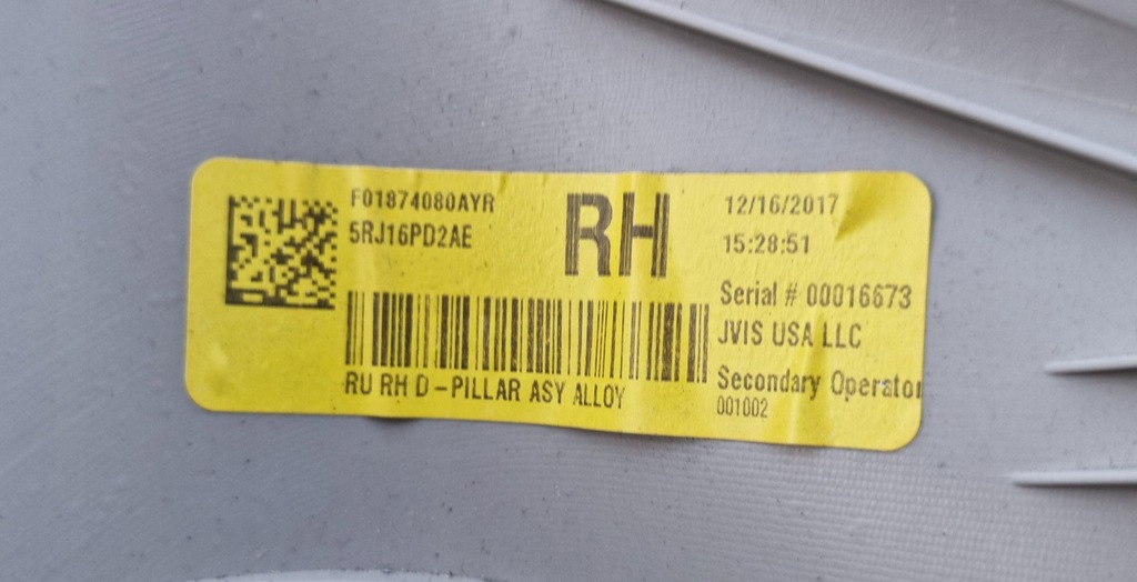 фото №9, Chrysler pacifica 3.6 захист стійка багажника задня права 2018r