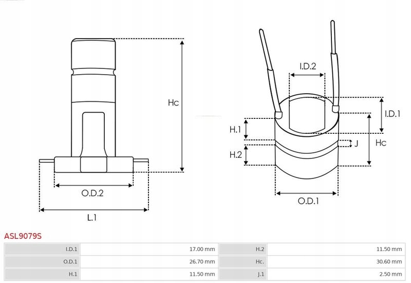 фото №3, Komutator генератора asl9079s as-pl