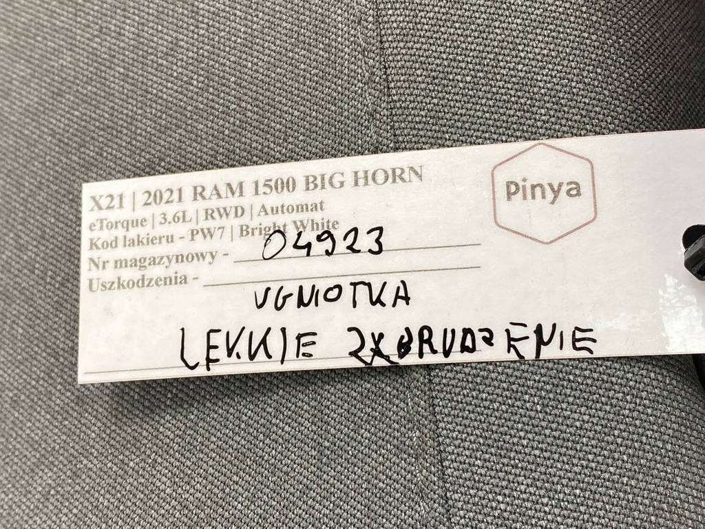 фото №7, Сиденье пассажира заднее сиденье левый задняя dodge ram 1500 2019+