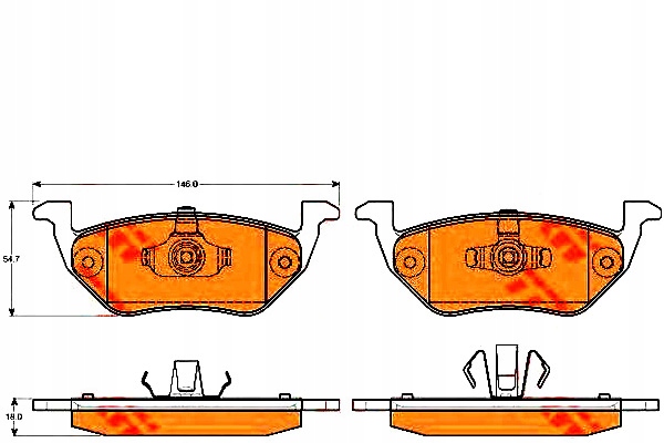 фото №2, Trw тормозные колодки ham. ford задняя maveric 01-/mazda tribute
