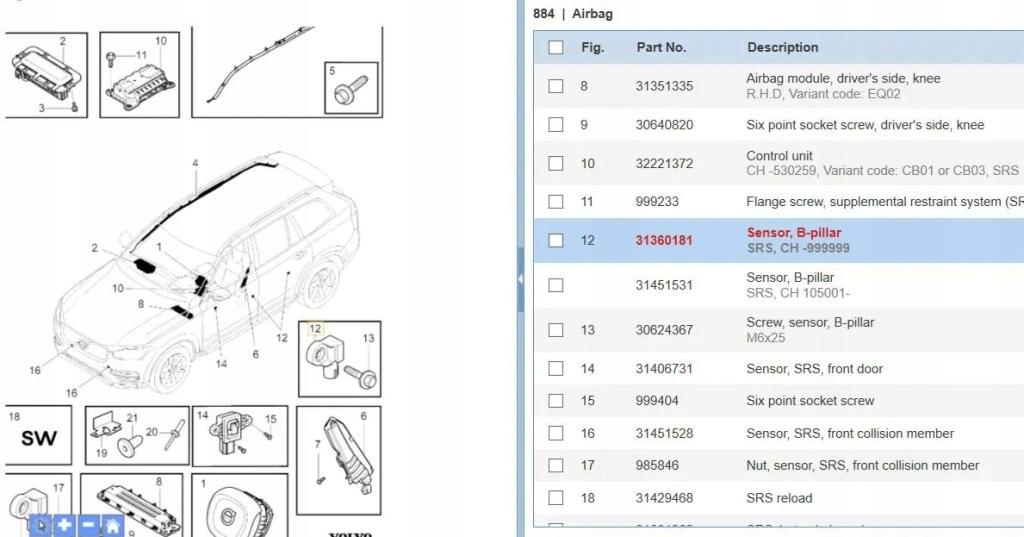 фото №7, Указатель srs volvo xc90 ii 31360181 11300479 2017