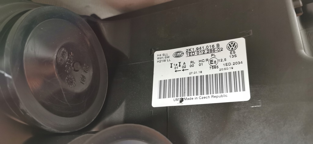 фото №9, Vw caddy 2k1 2016- фара левый правый h4 nowe