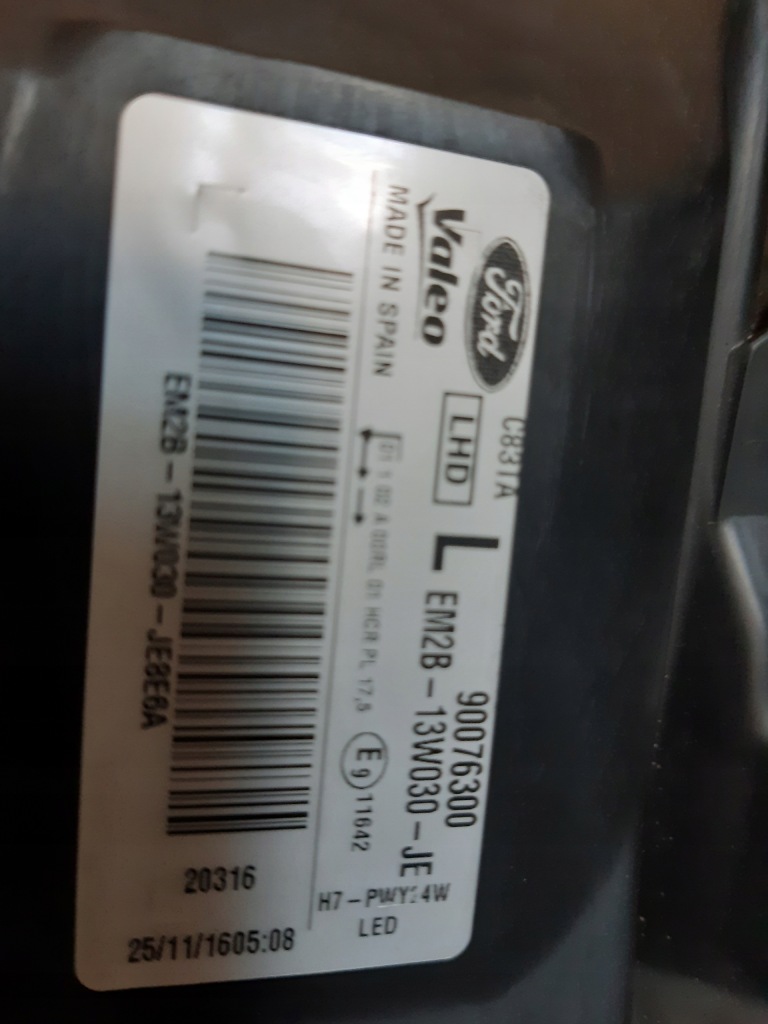 фото №4, Ford s-max mk ii galaxy mk iv лінза led ліва