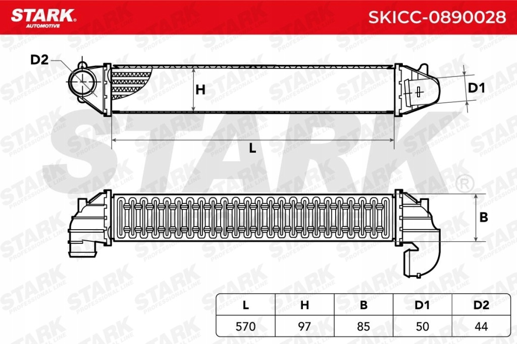 Stark skicc-0890028 интеркулер к vw sharan 7m8, 7m9, 7m6 Оригинал