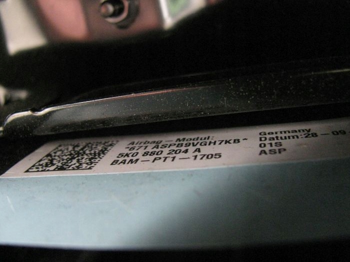 фото №8, Vw golf 6 vi 5k0 панель  подушки безопасности оригинал