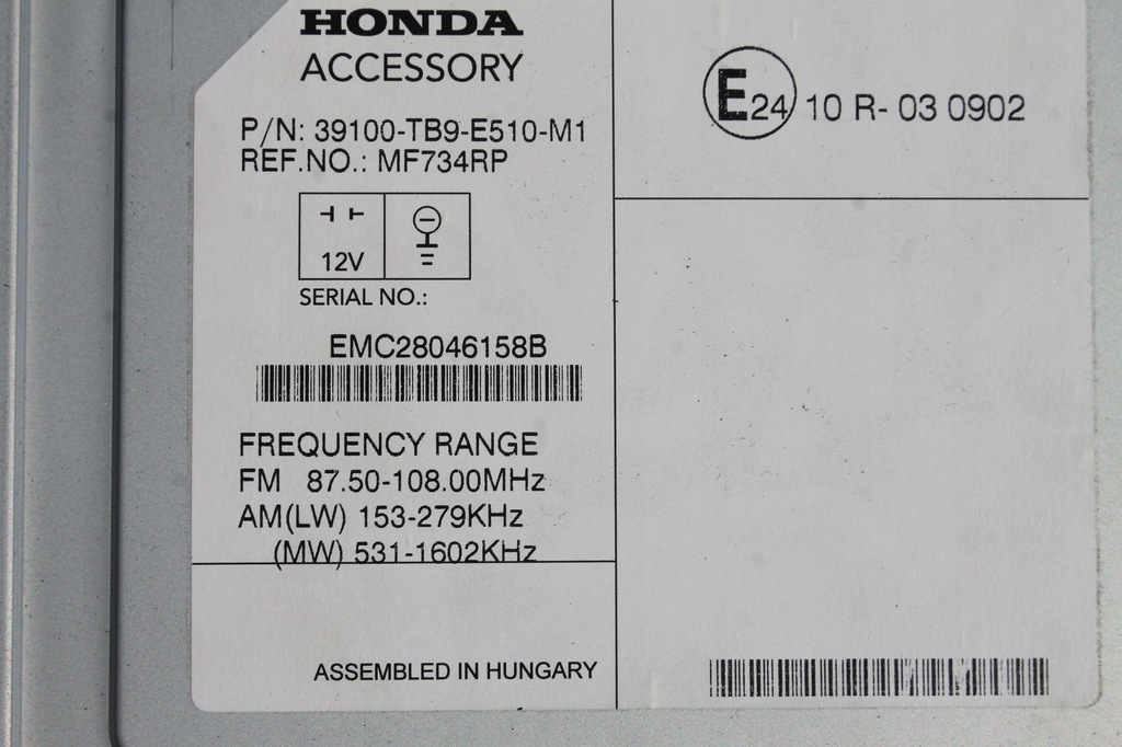 фото №6, Радио проигрыватель cd aux honda civic ix 11-17